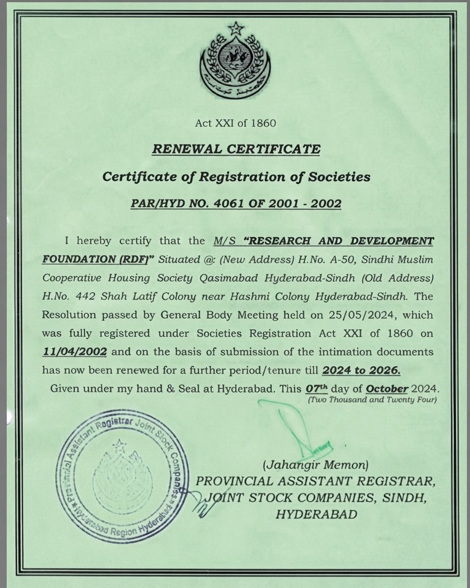 RDF Registration Details